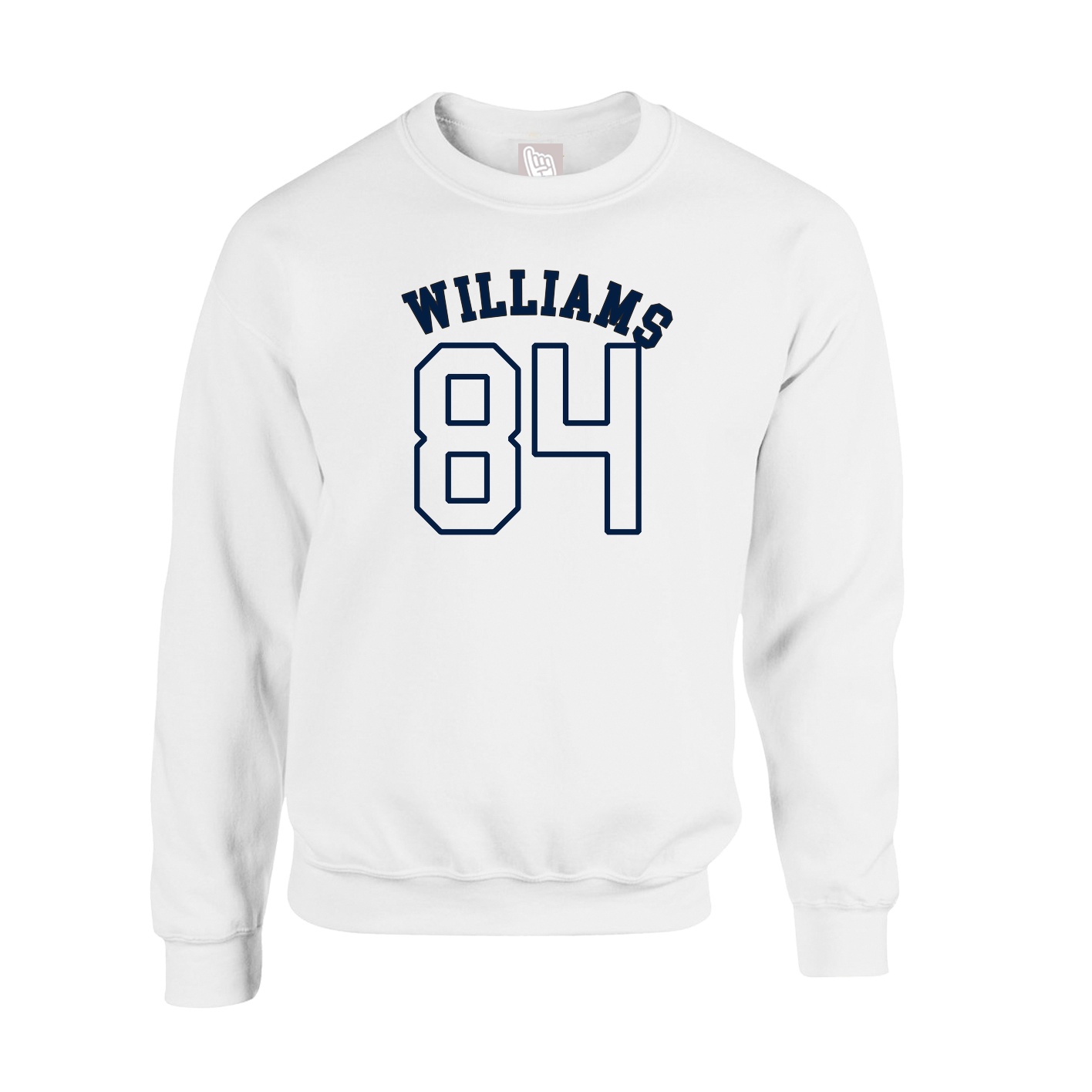 Fleece Crew — Shirsey Arch in White