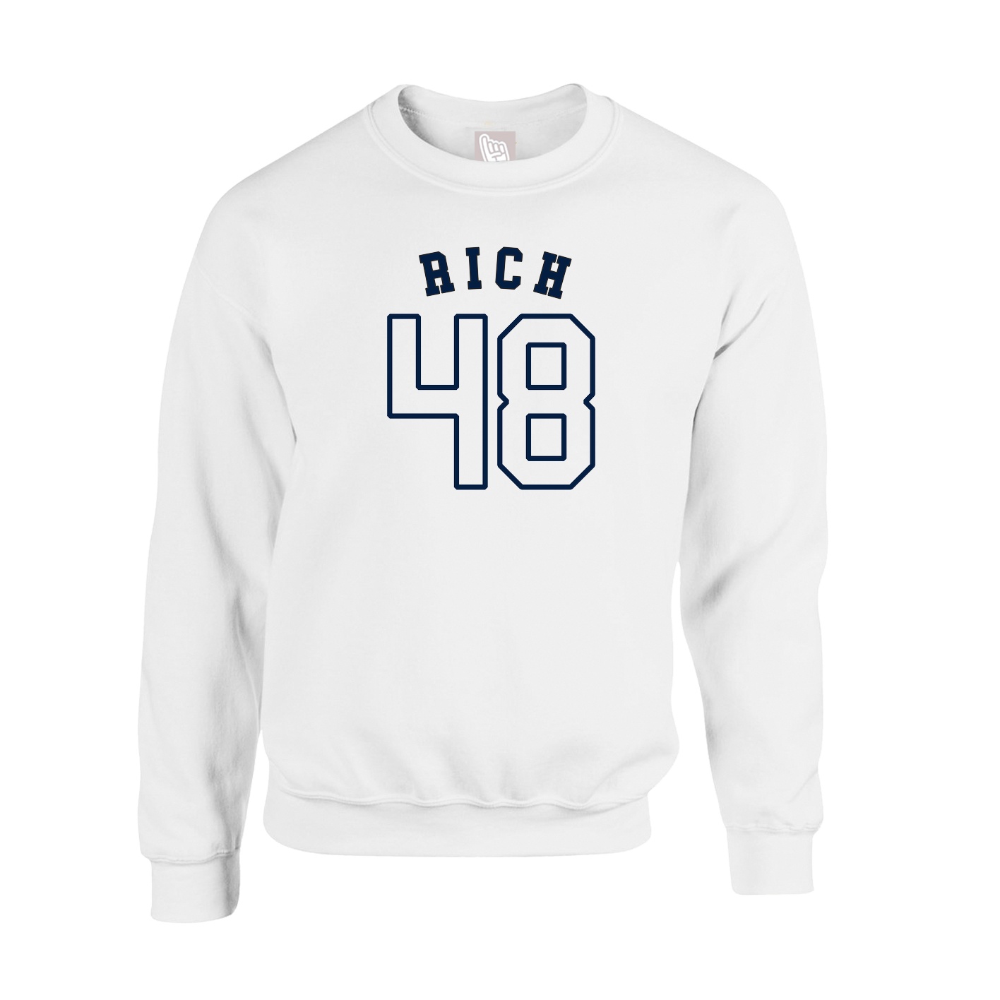 Fleece Crew — Shirsey Arch in White