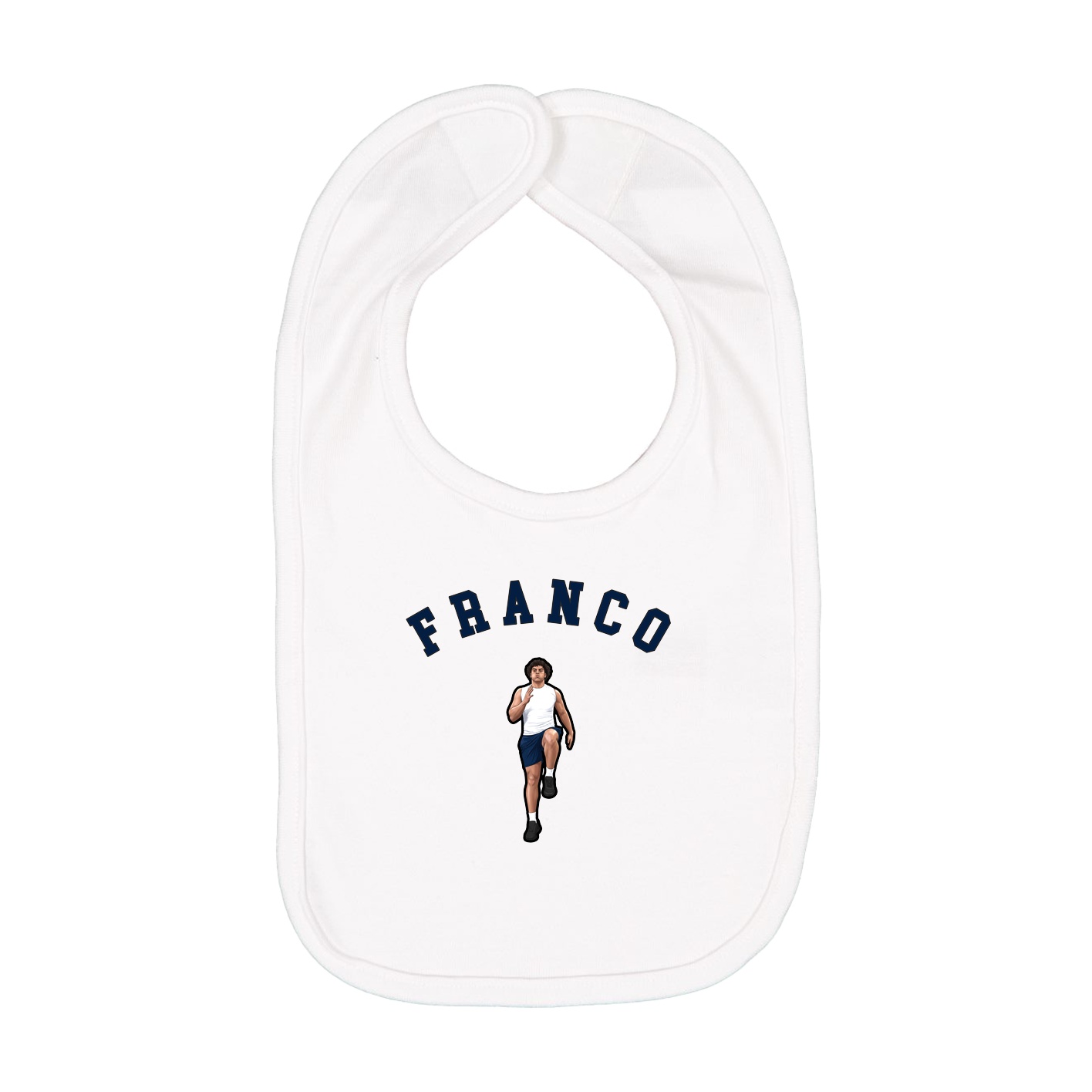 Infant Bib — Shirsey Arch in White