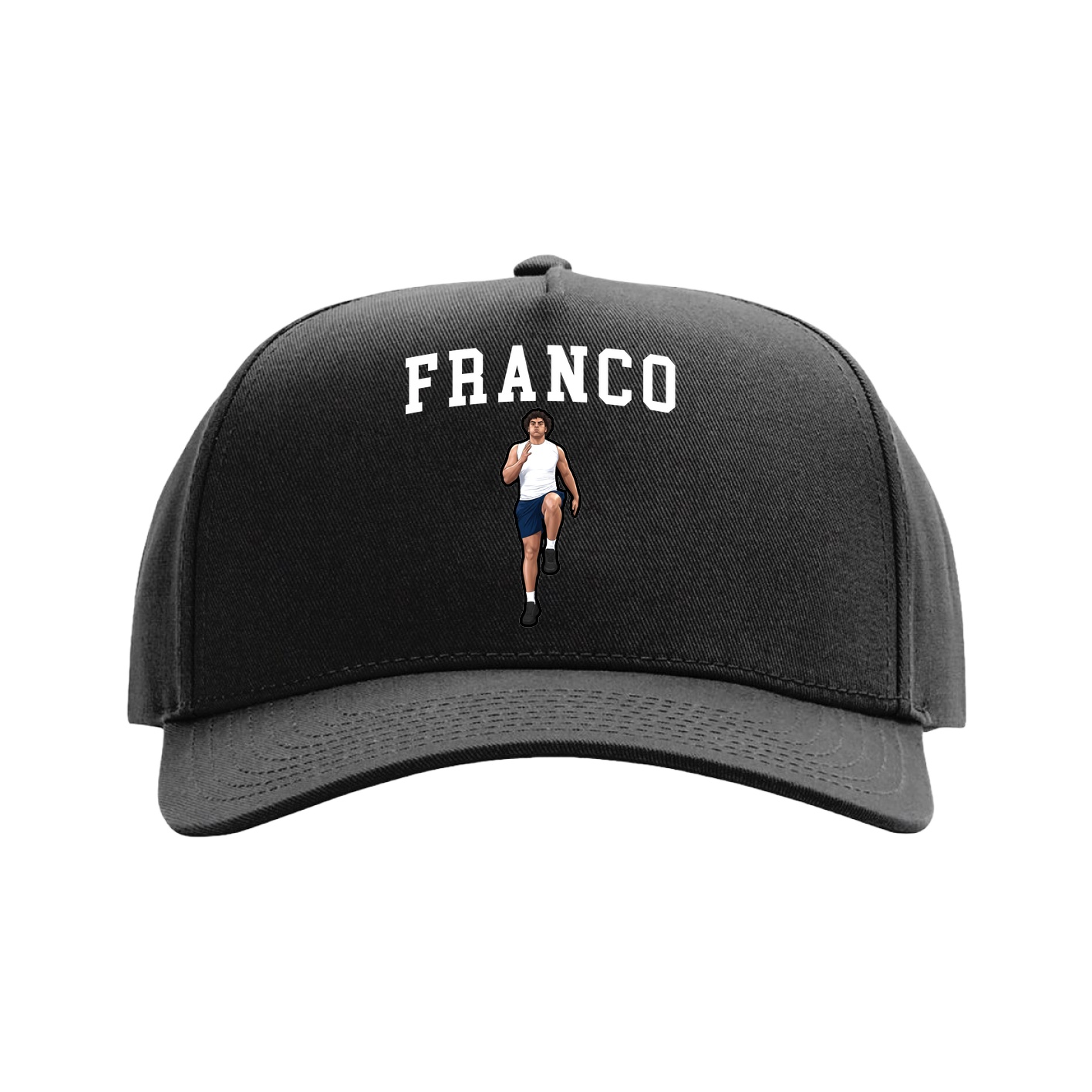 Full Fabric Five-Panel Champ Cap — Shirsey in Black