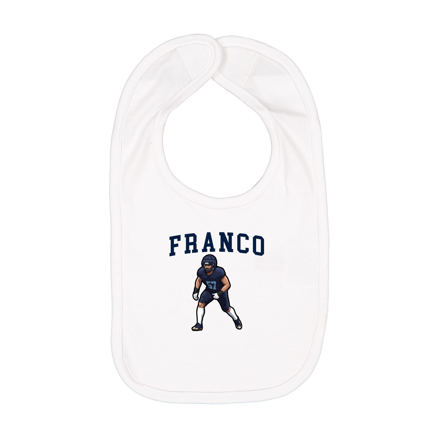 Infant Bib — Shirsey in White