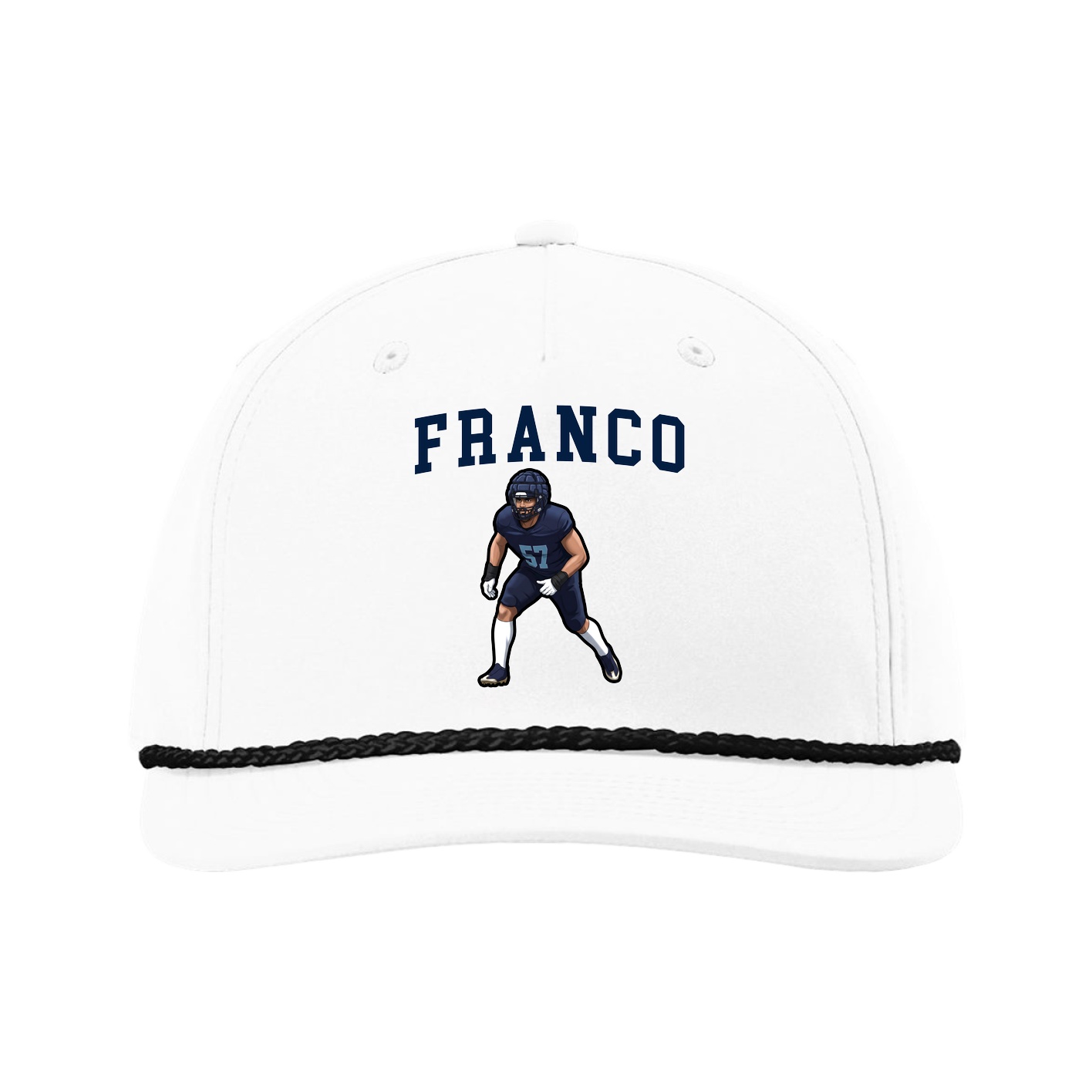 Five-Panel Classic Rope Cap — Shirsey in White