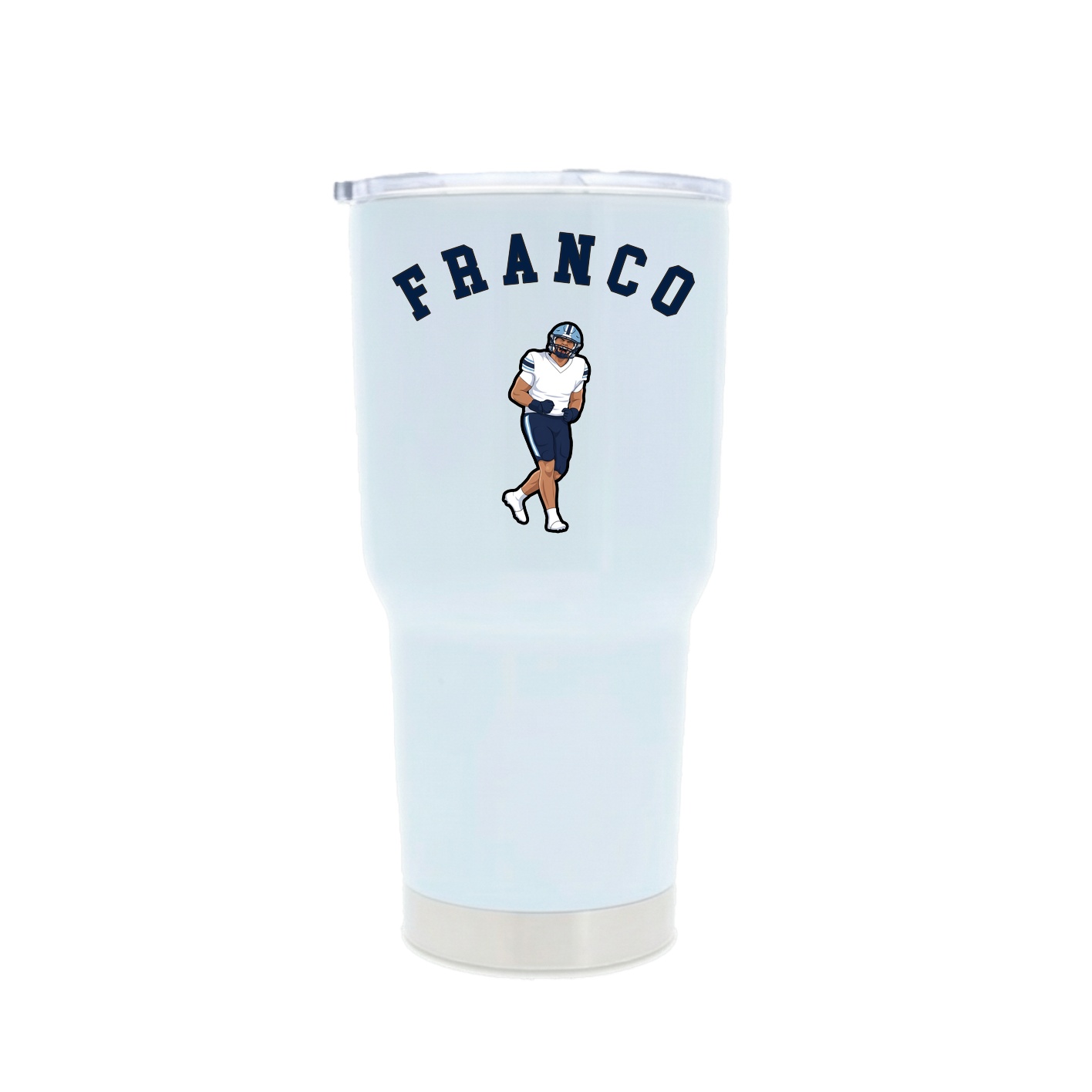 30oz Stainless Steel Tumbler — Shirsey Arch in White