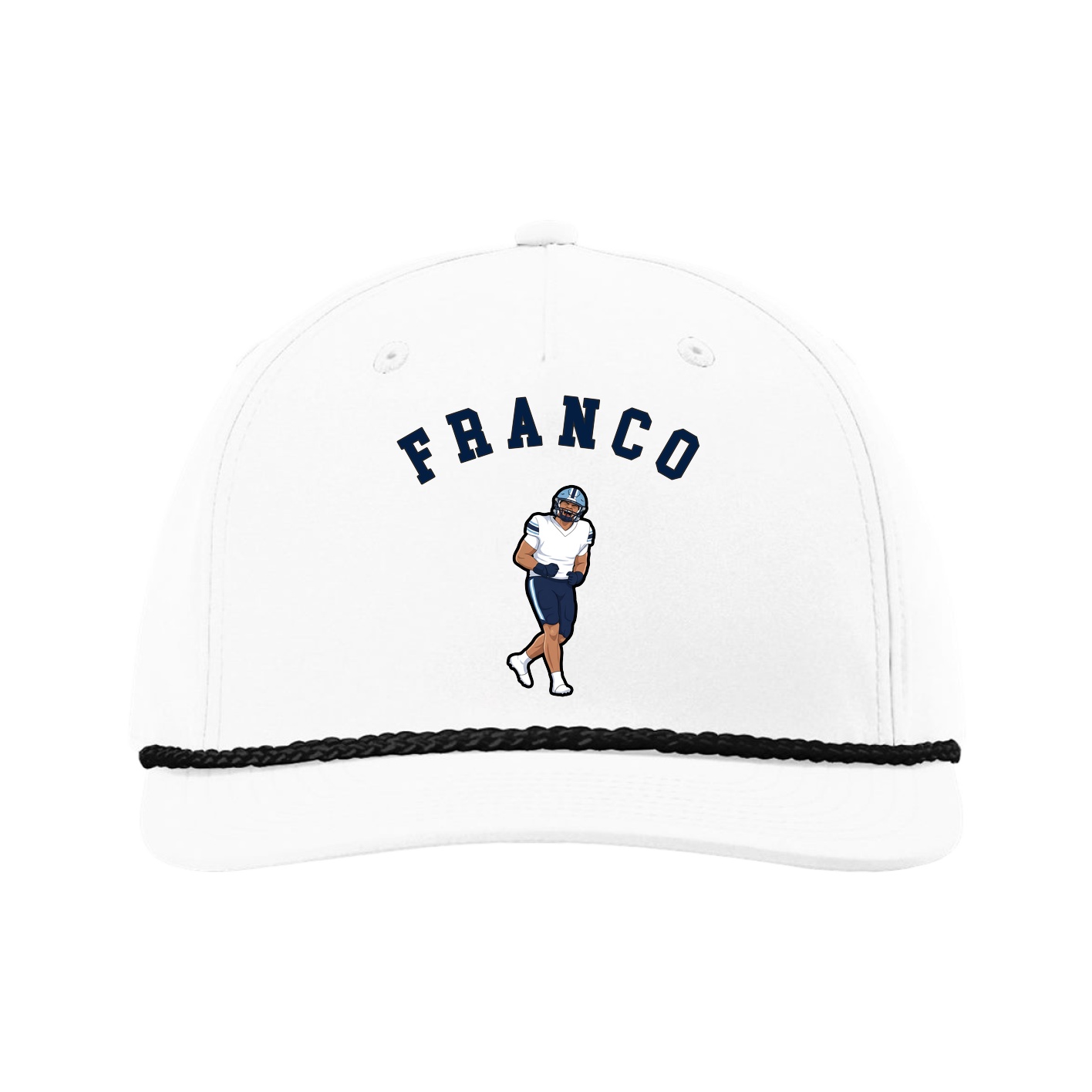 Five-Panel Classic Rope Cap — Shirsey Arch in White
