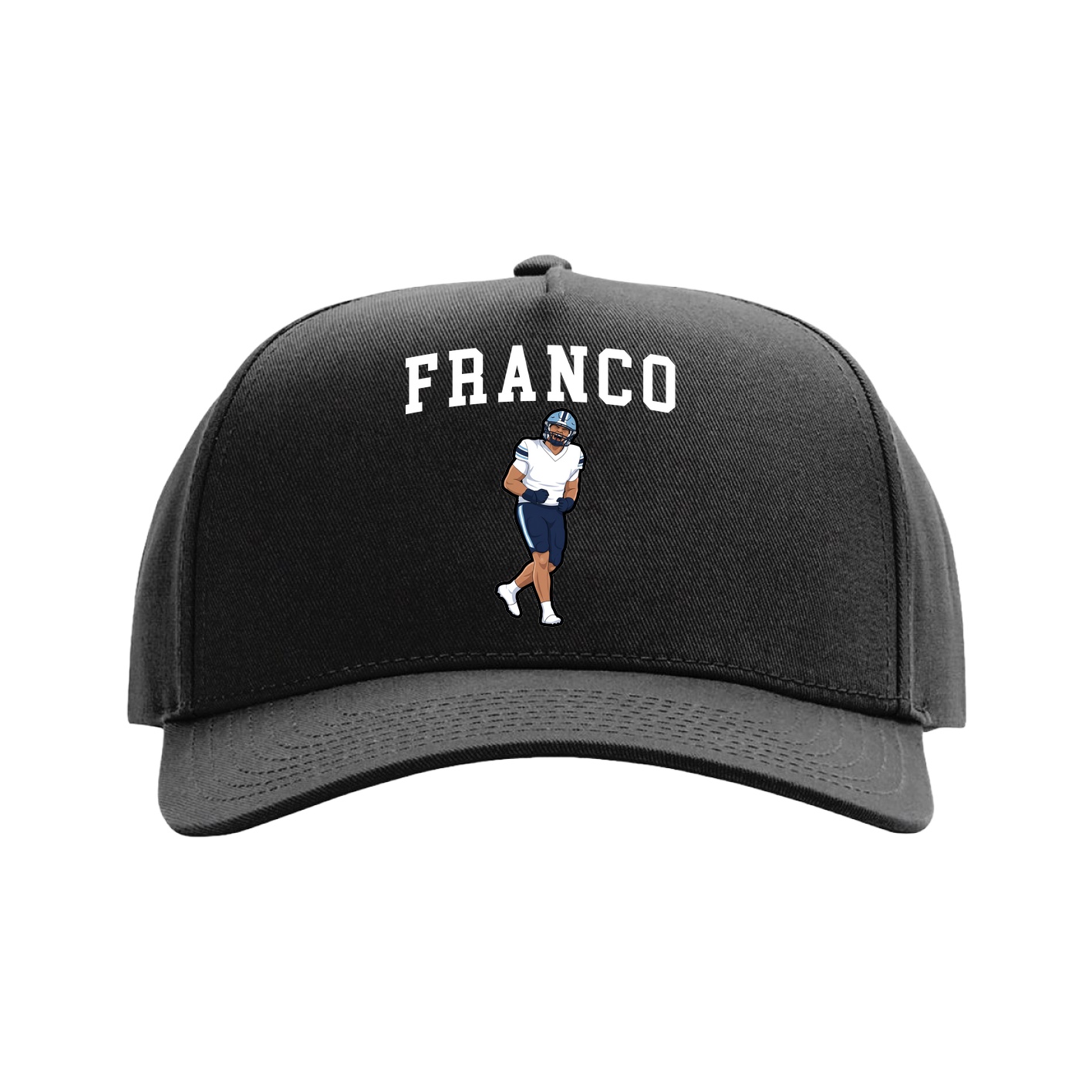 Full Fabric Five-Panel Champ Cap — Shirsey in Black