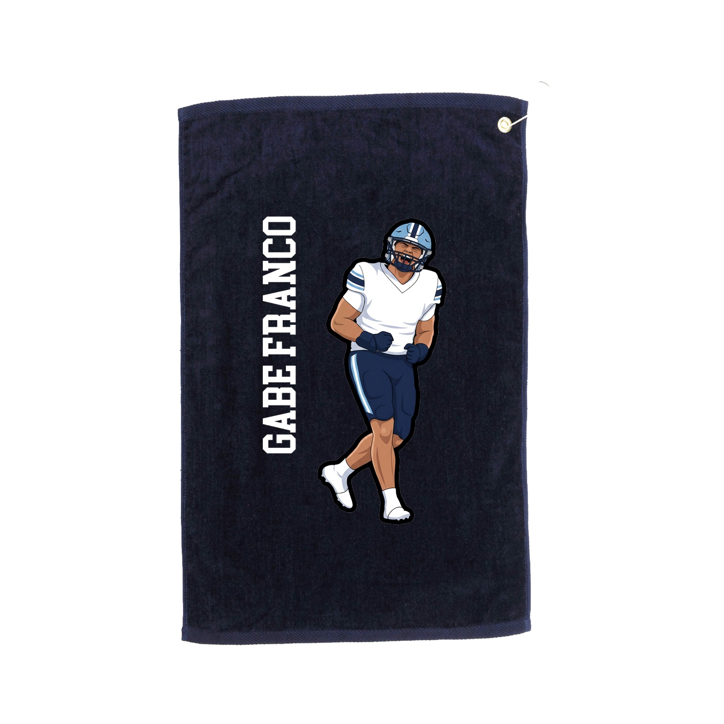 Golf Towel — Name Vertical in Navy