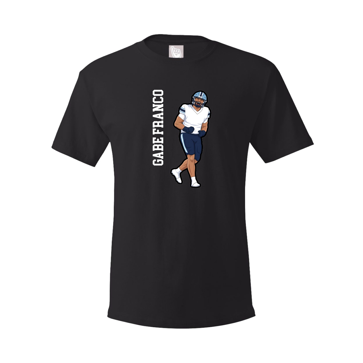 Youth Tee — Name Vertical in Black