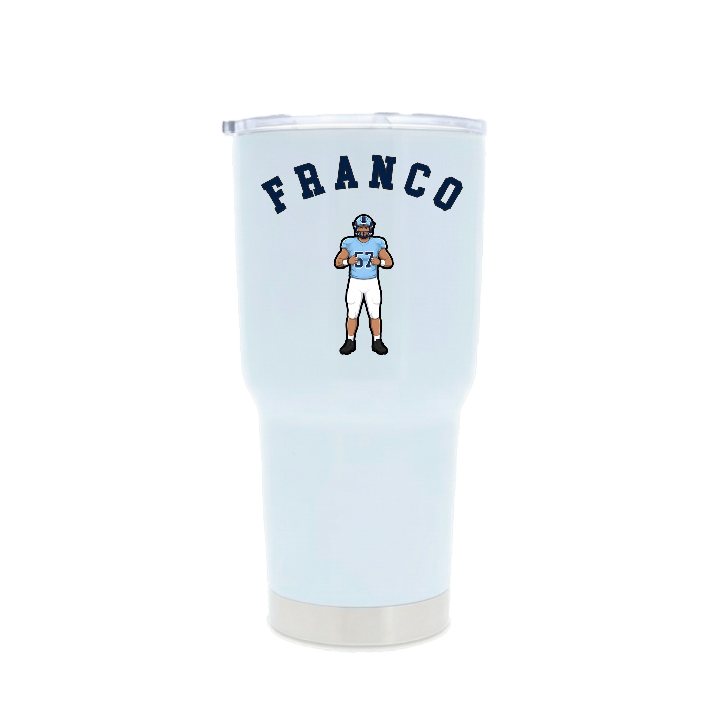 30oz Stainless Steel Tumbler — Shirsey Arch in White