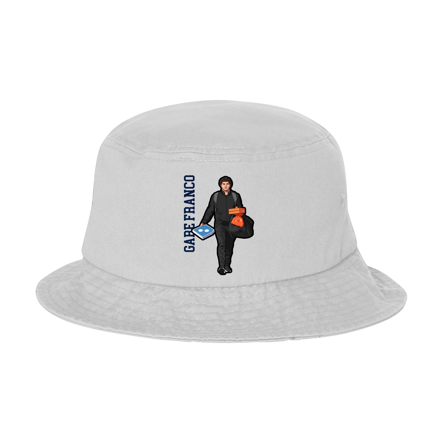 Bucket Cap — Name Vertical in White