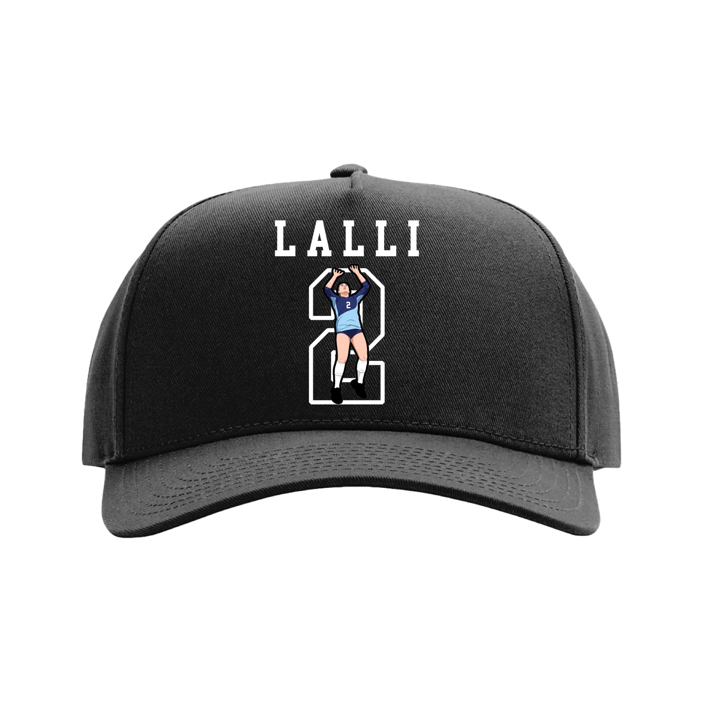 Full Fabric Five-Panel Champ Cap — Shirsey in Black