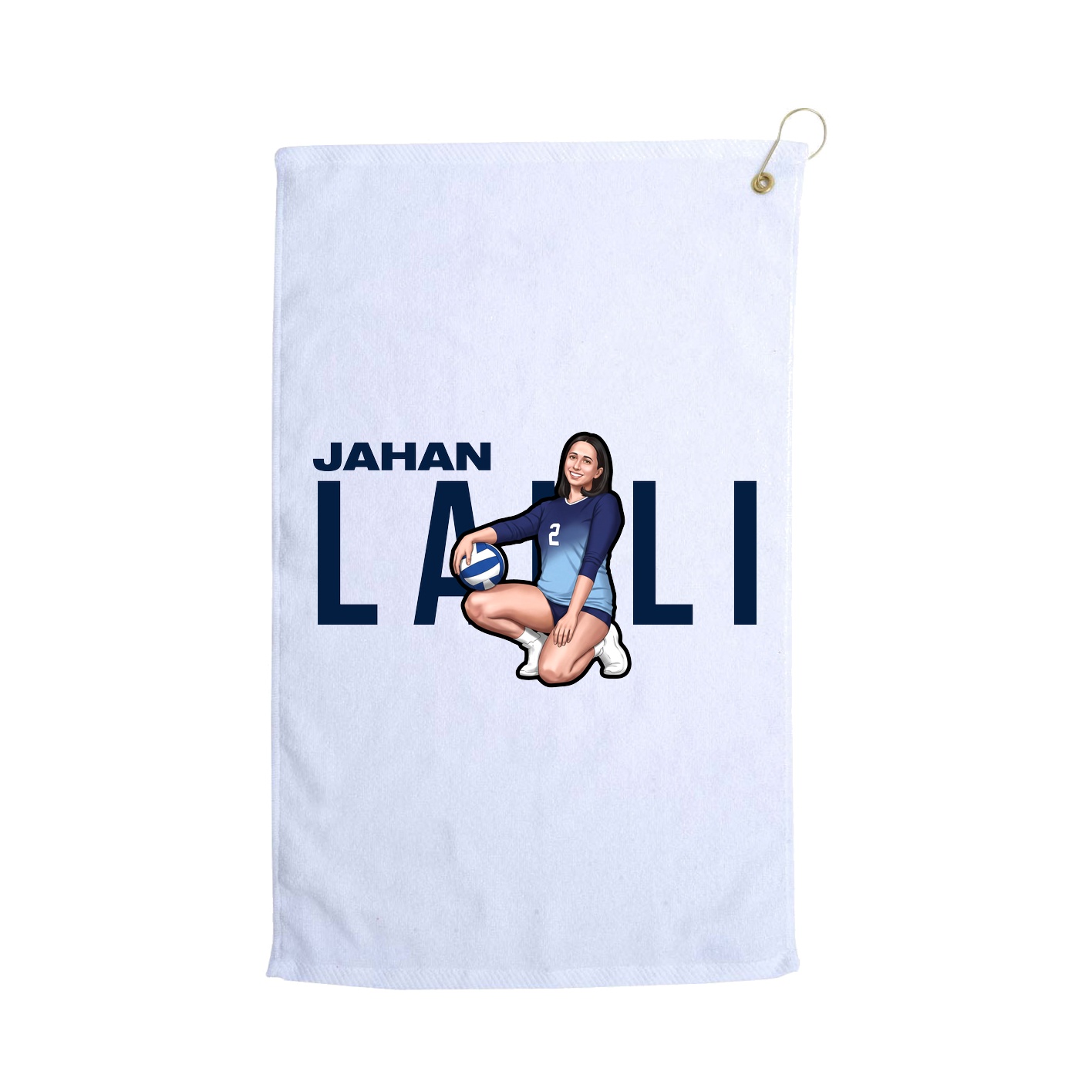 Golf Towel — Player Name in White