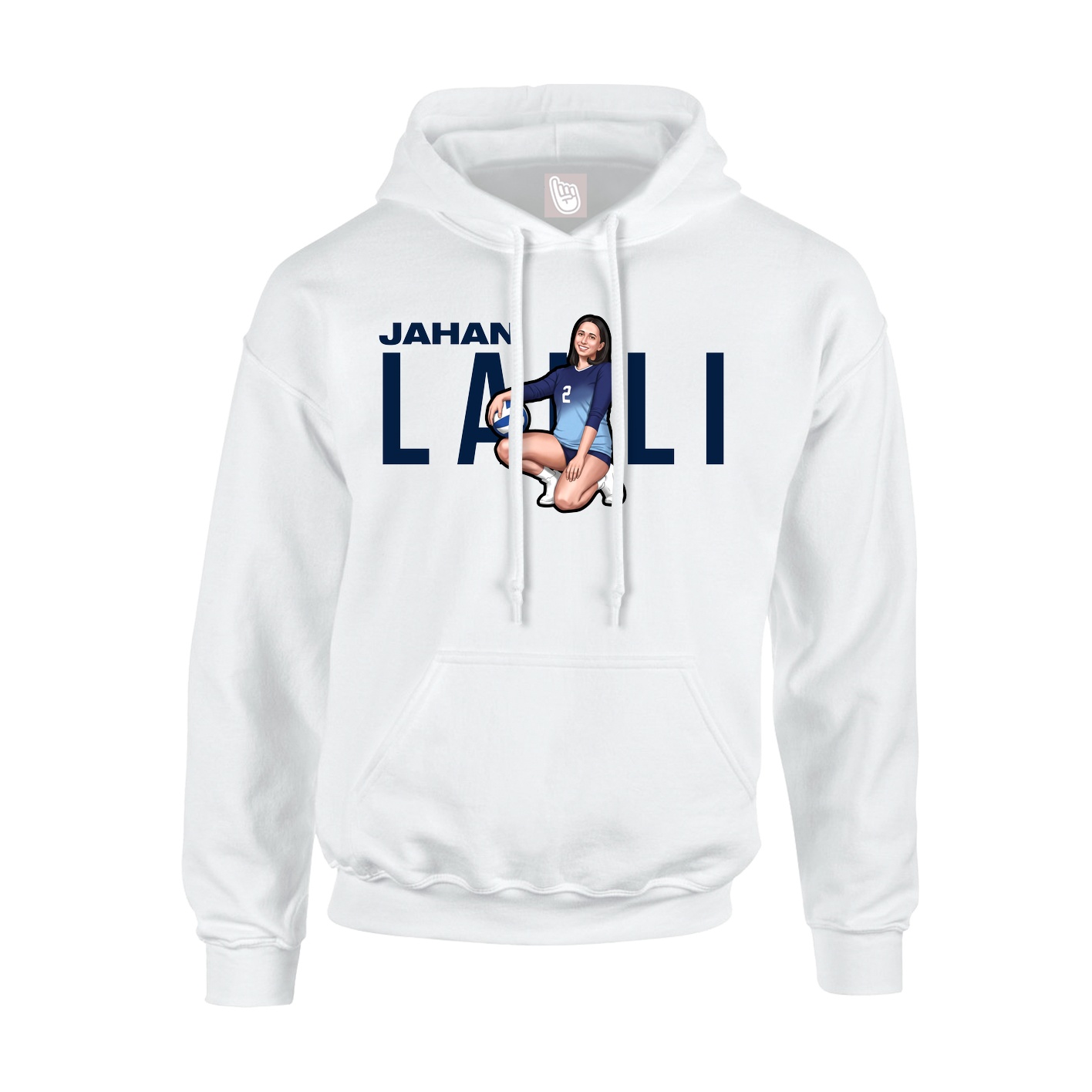 Youth Hoodie — Player Name in White