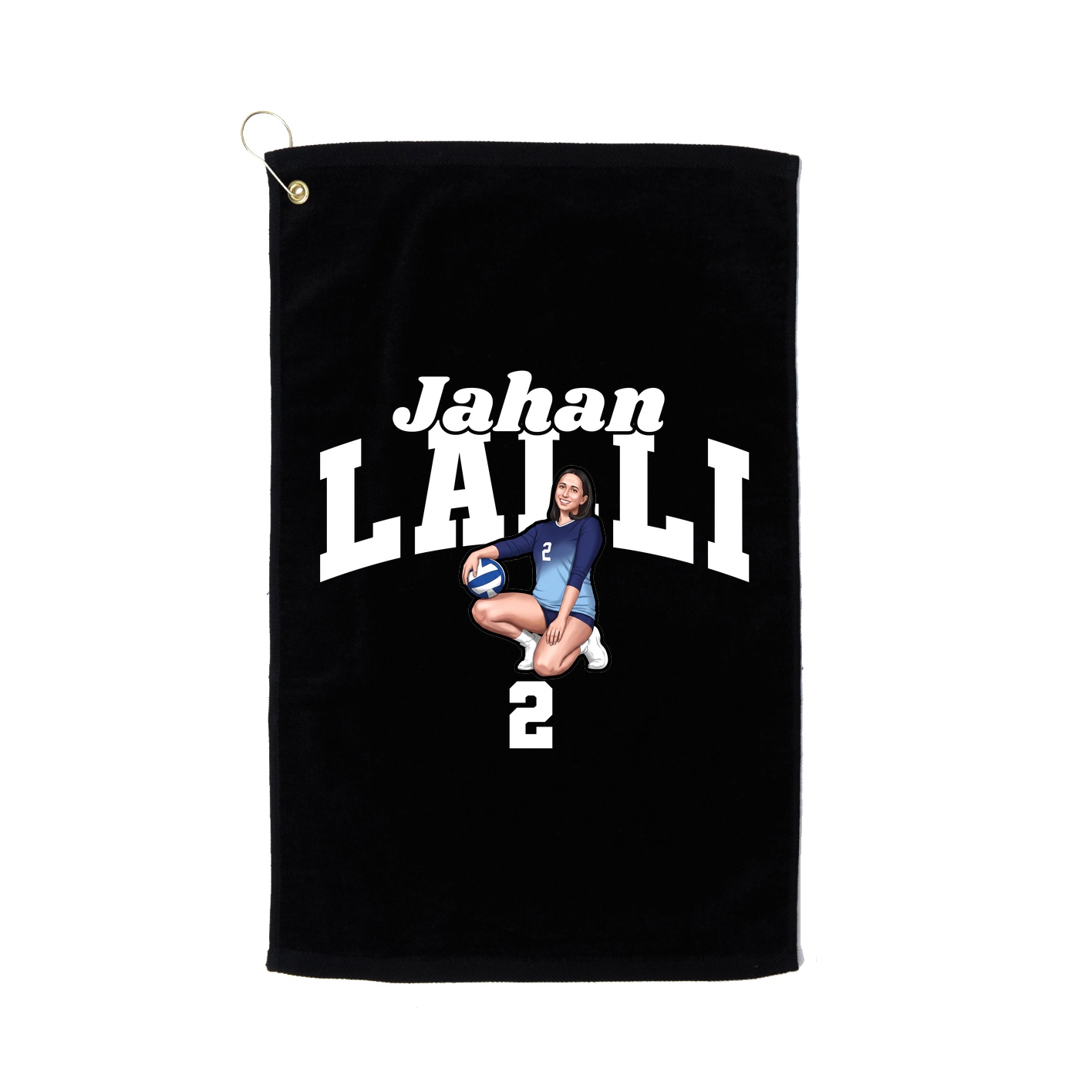 Golf Towel — Signature Arch in Black