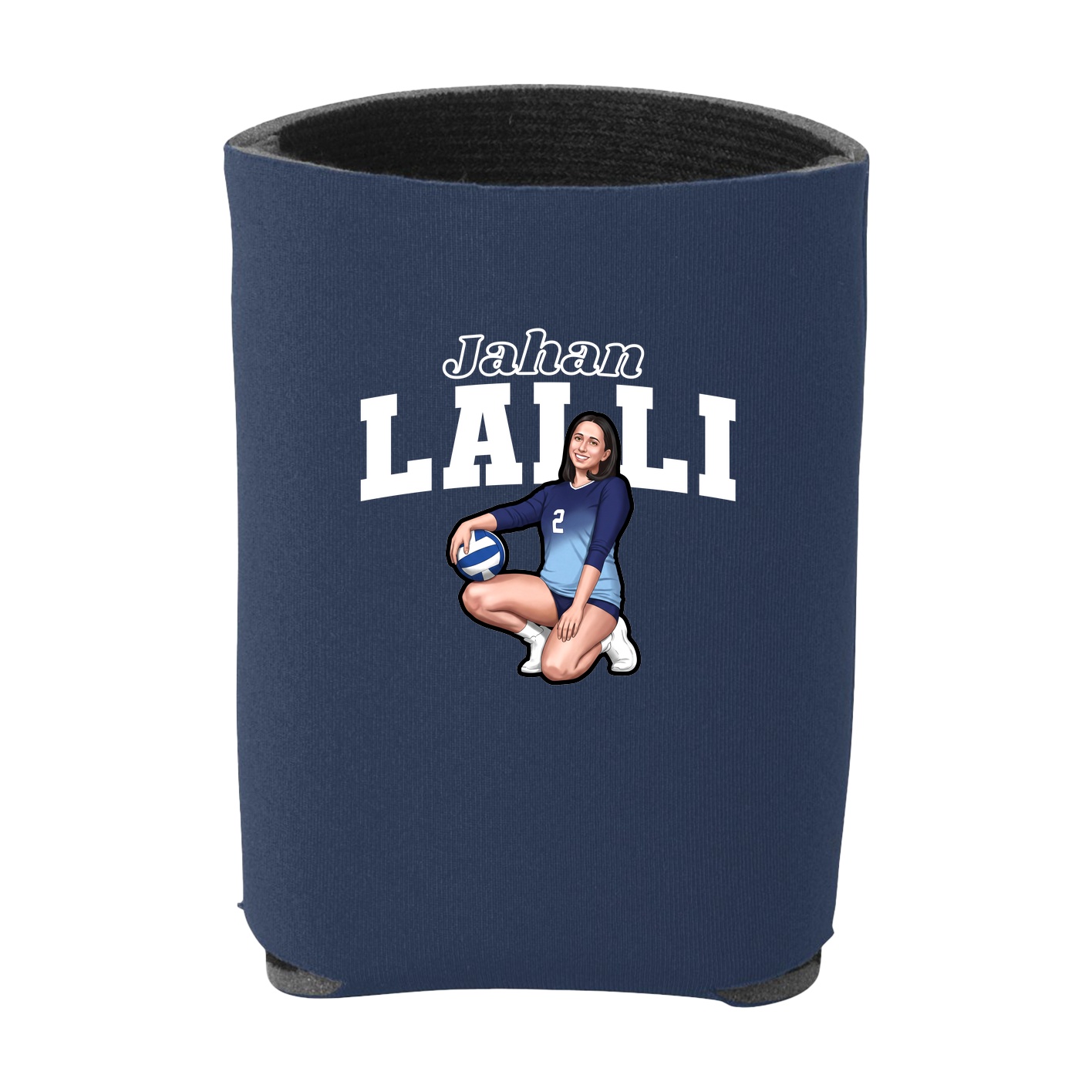 Can Holder — Name Arch in Navy