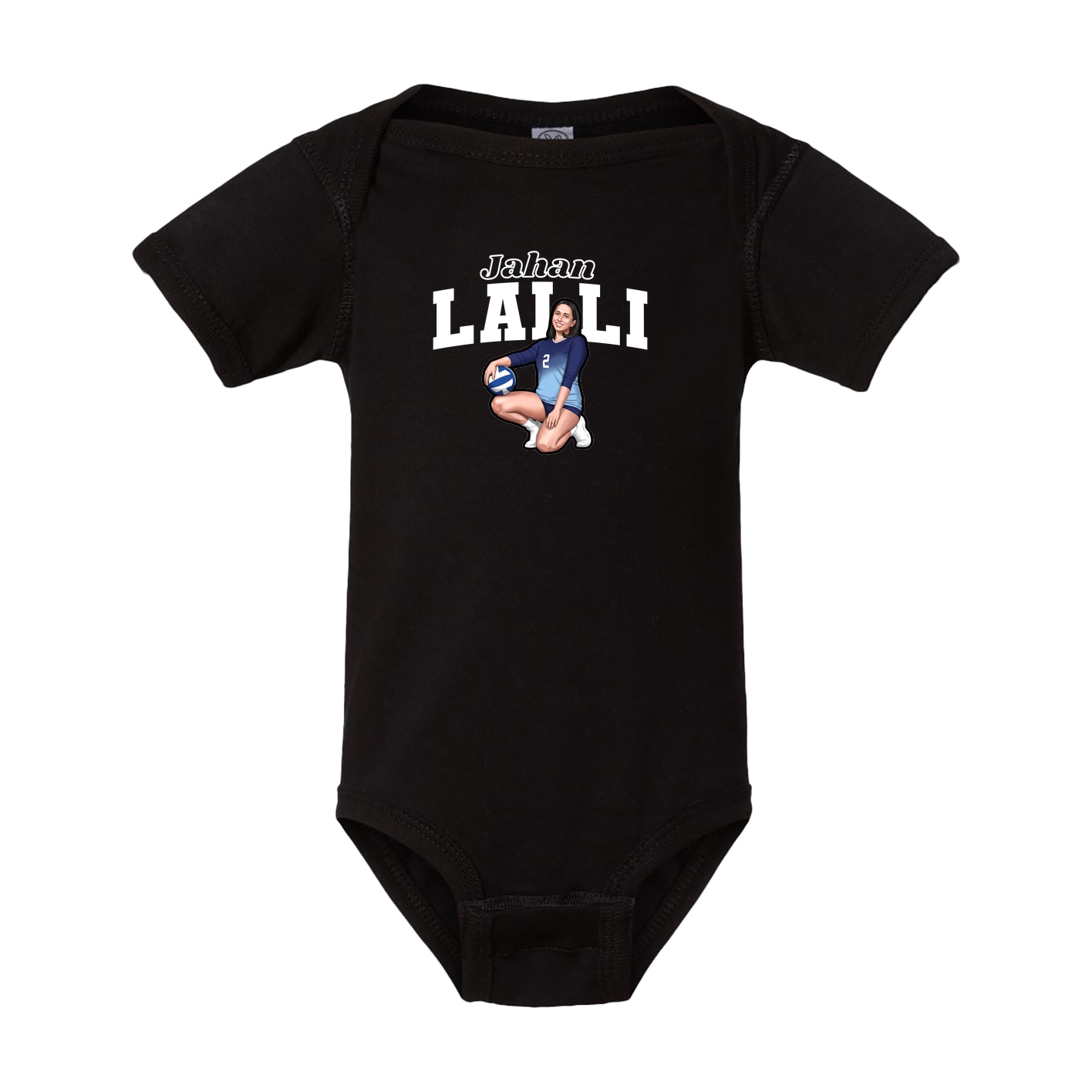 Baby Onesie — Name Arch in Black