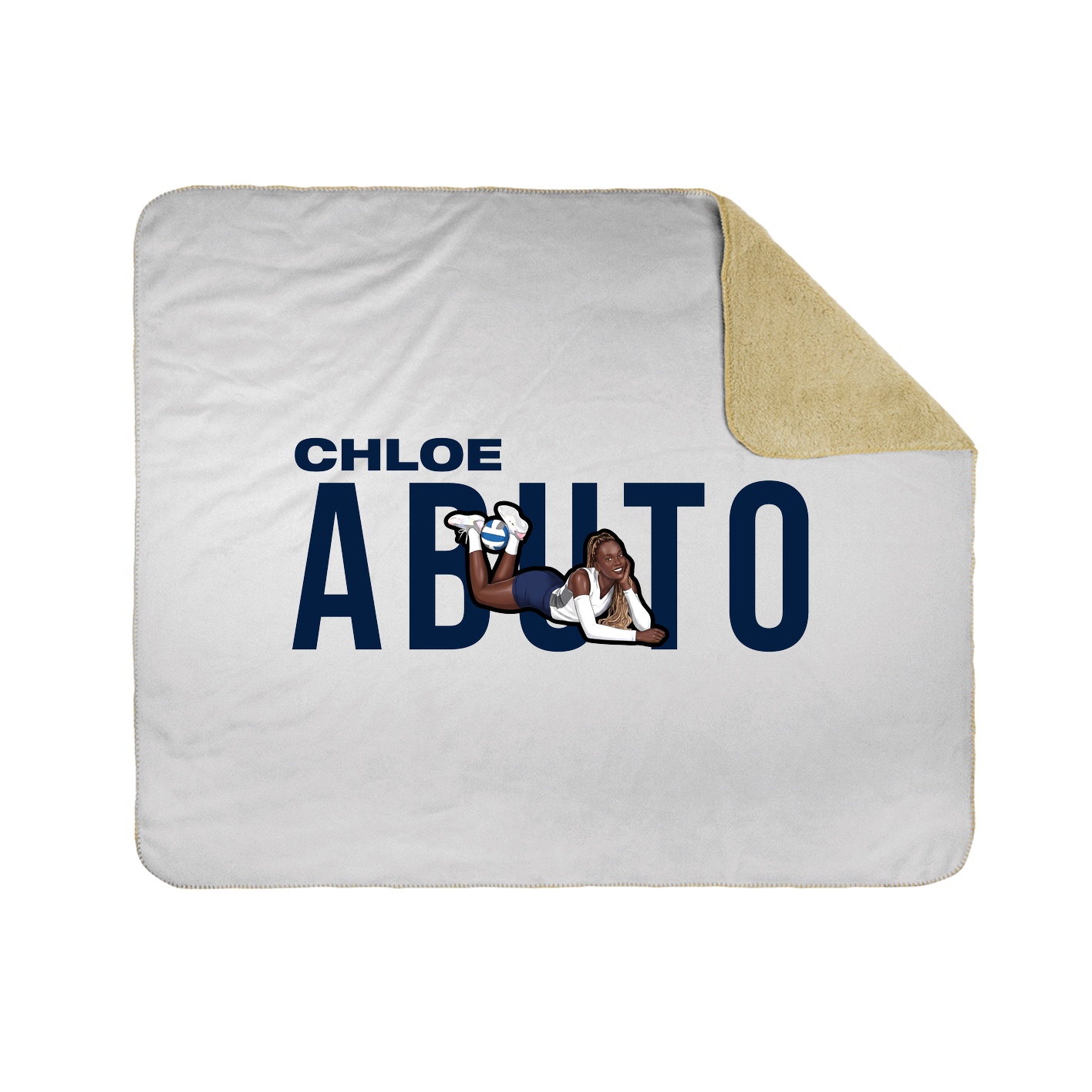 Throw Blanket — Player Name in White
