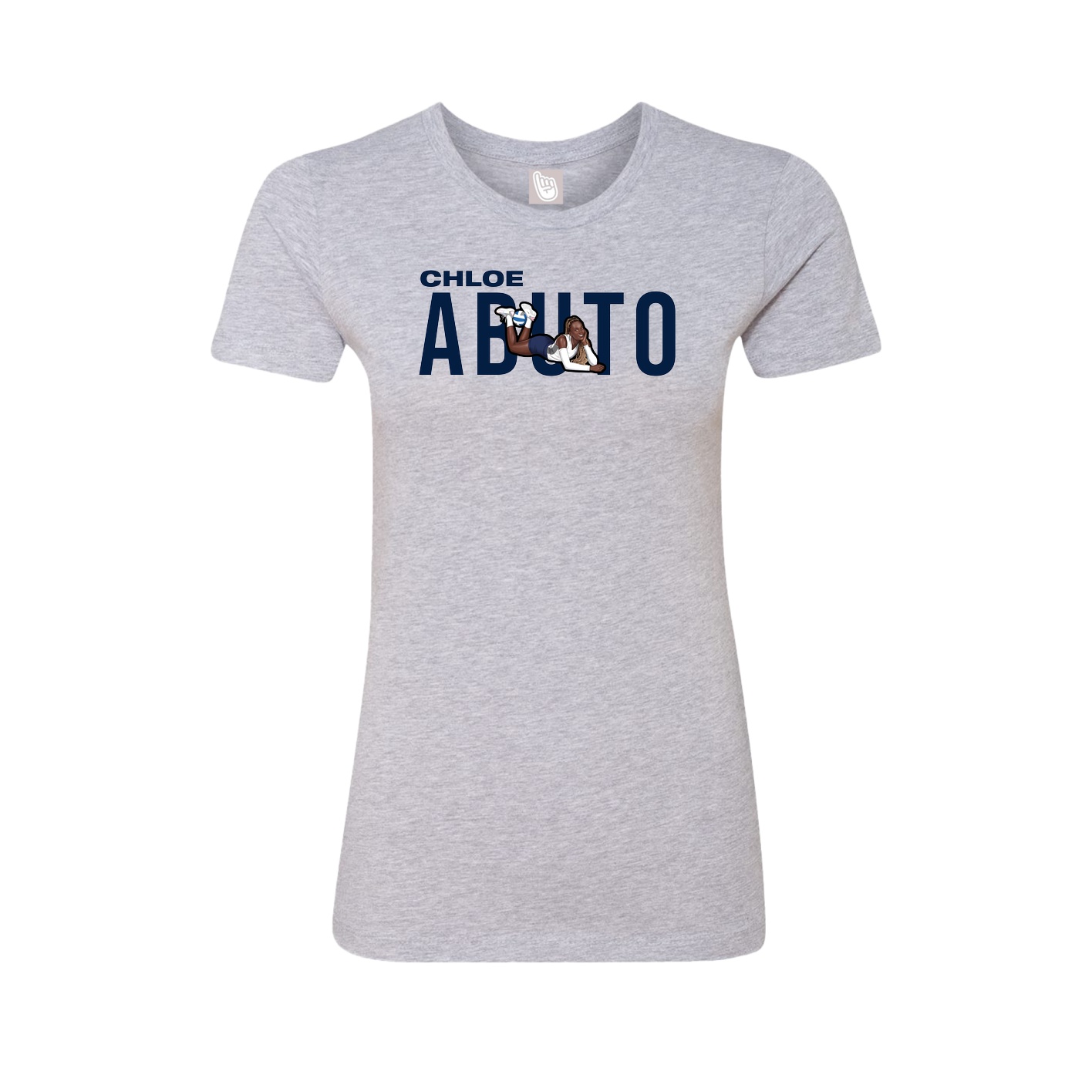 Fitted Women's Tee — Player Name in Grey