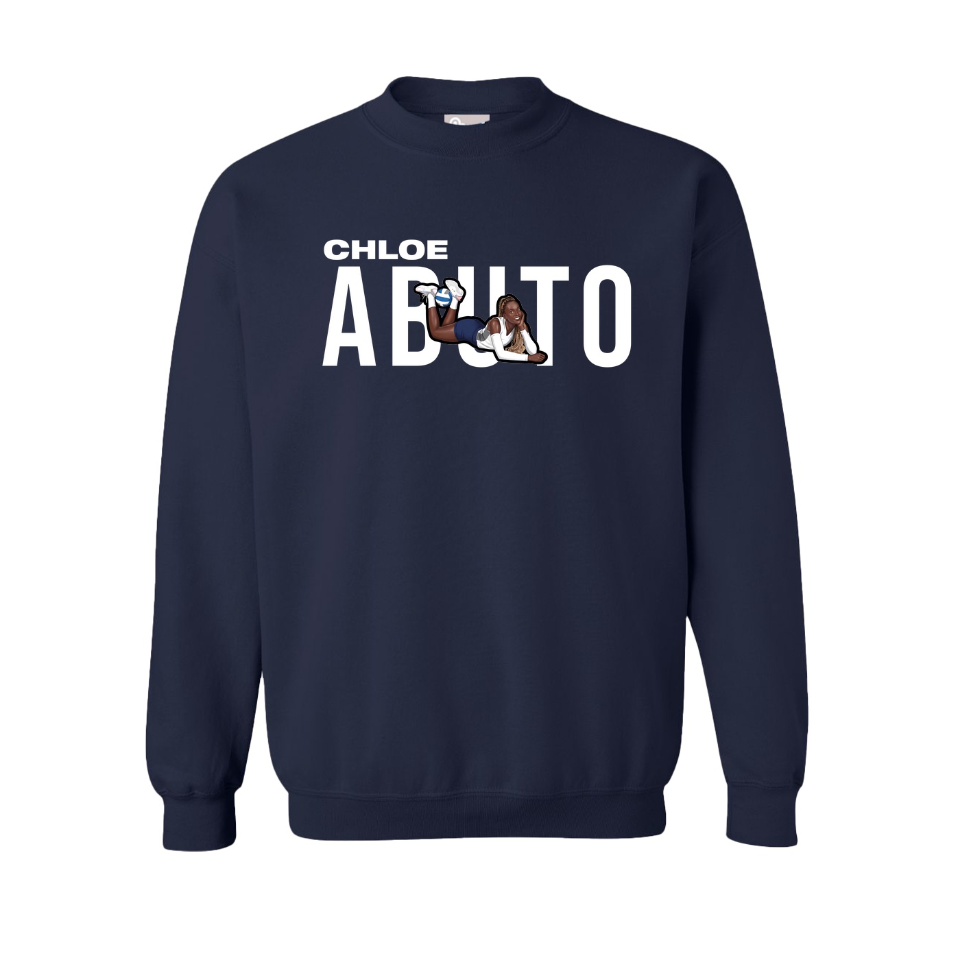 Fleece Crew — Player Name in Navy