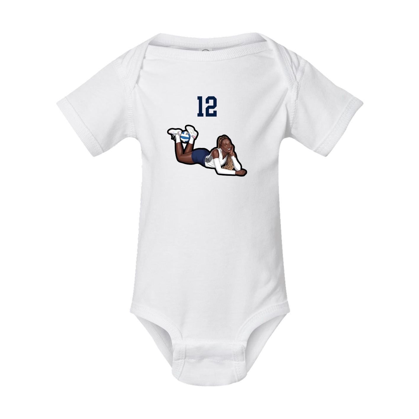Baby Onesie — Number Top in White