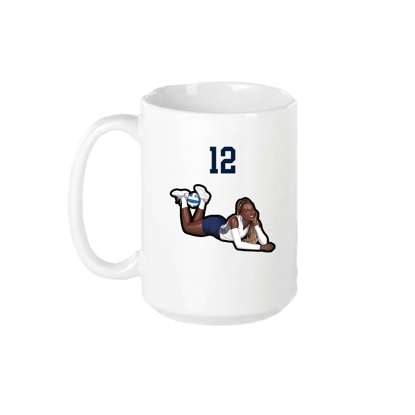 15oz Coffee Mug — Number Top in White