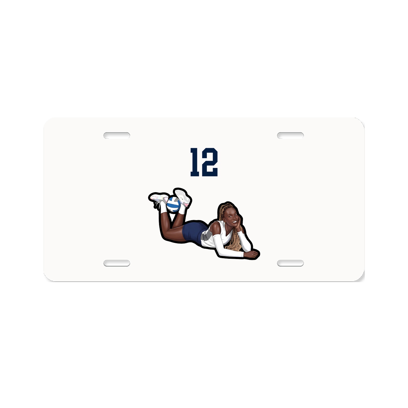 License Plate — Number Top in Classic