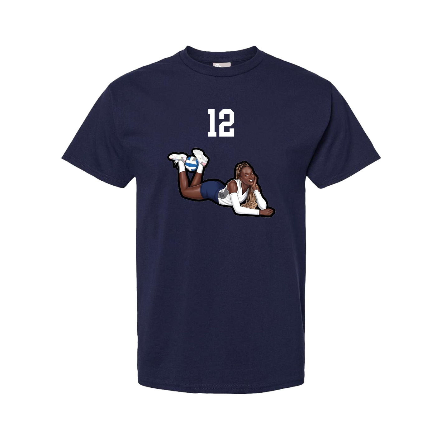 Tee — Number Top in Navy