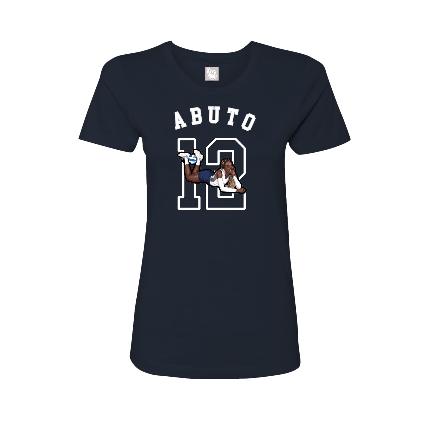 Fitted Women's Tee — Shirsey Arch in Navy