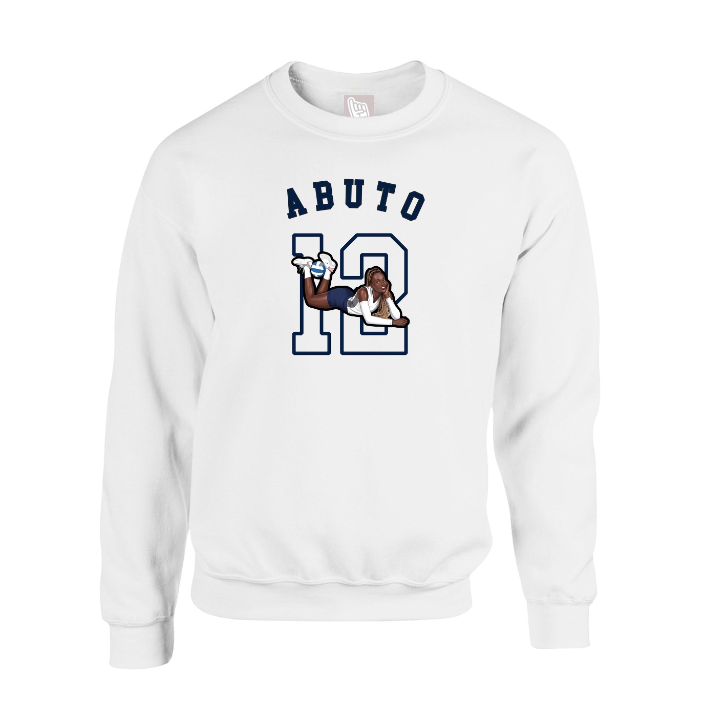 Fleece Crew — Shirsey Arch in White