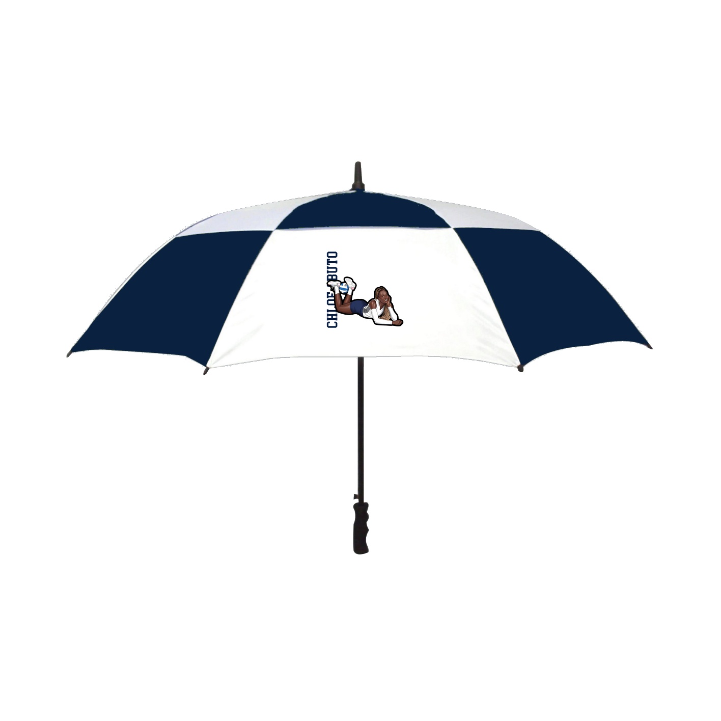 Golf Umbrella — Name Vertical in Navy