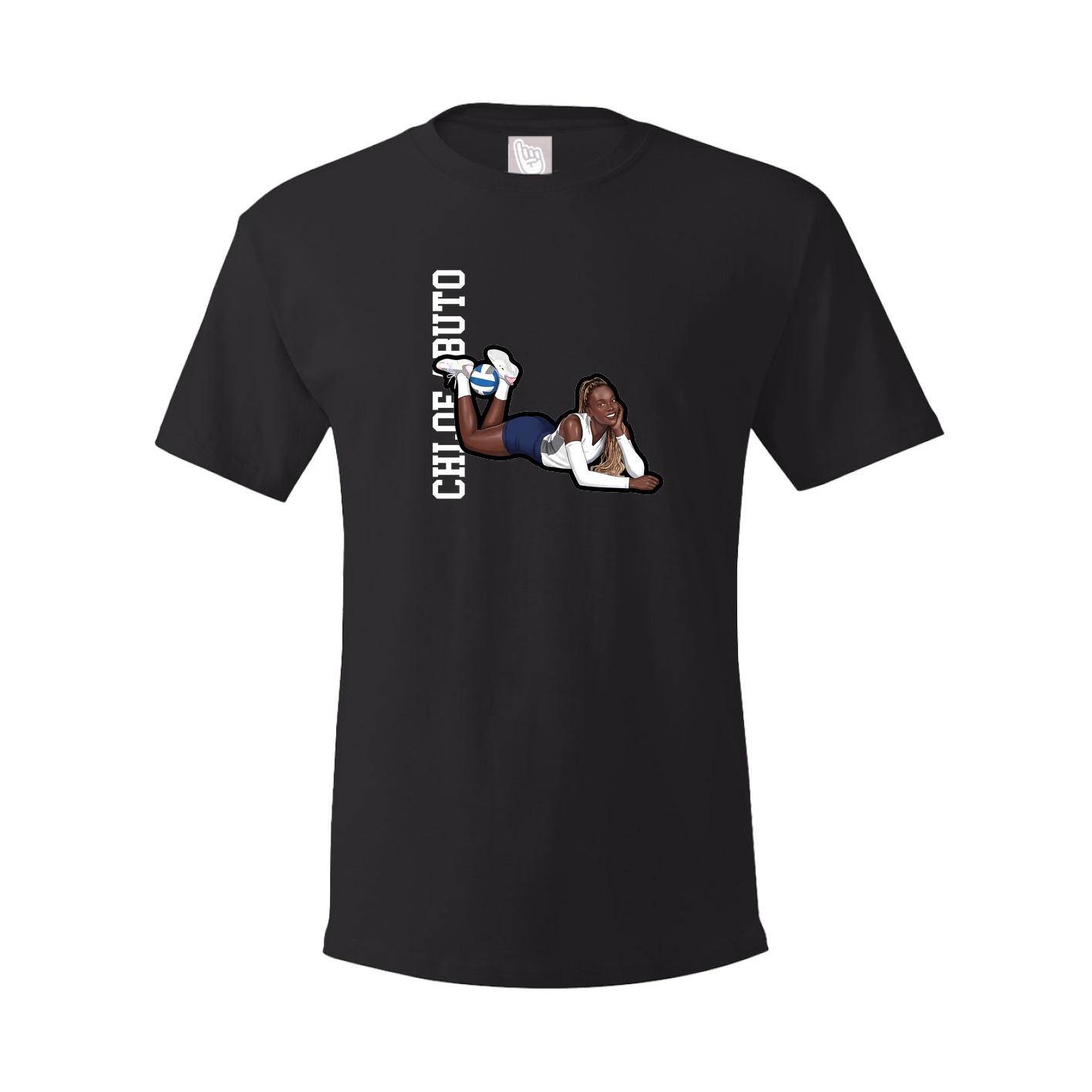 Youth Tee — Name Vertical in Black