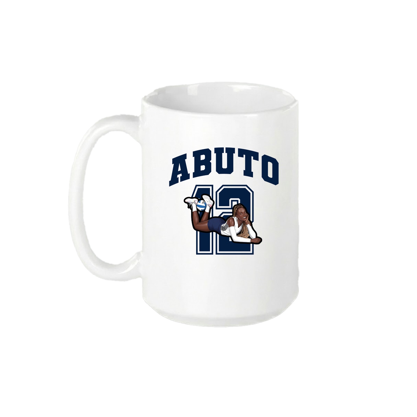15oz Coffee Mug — Number in White