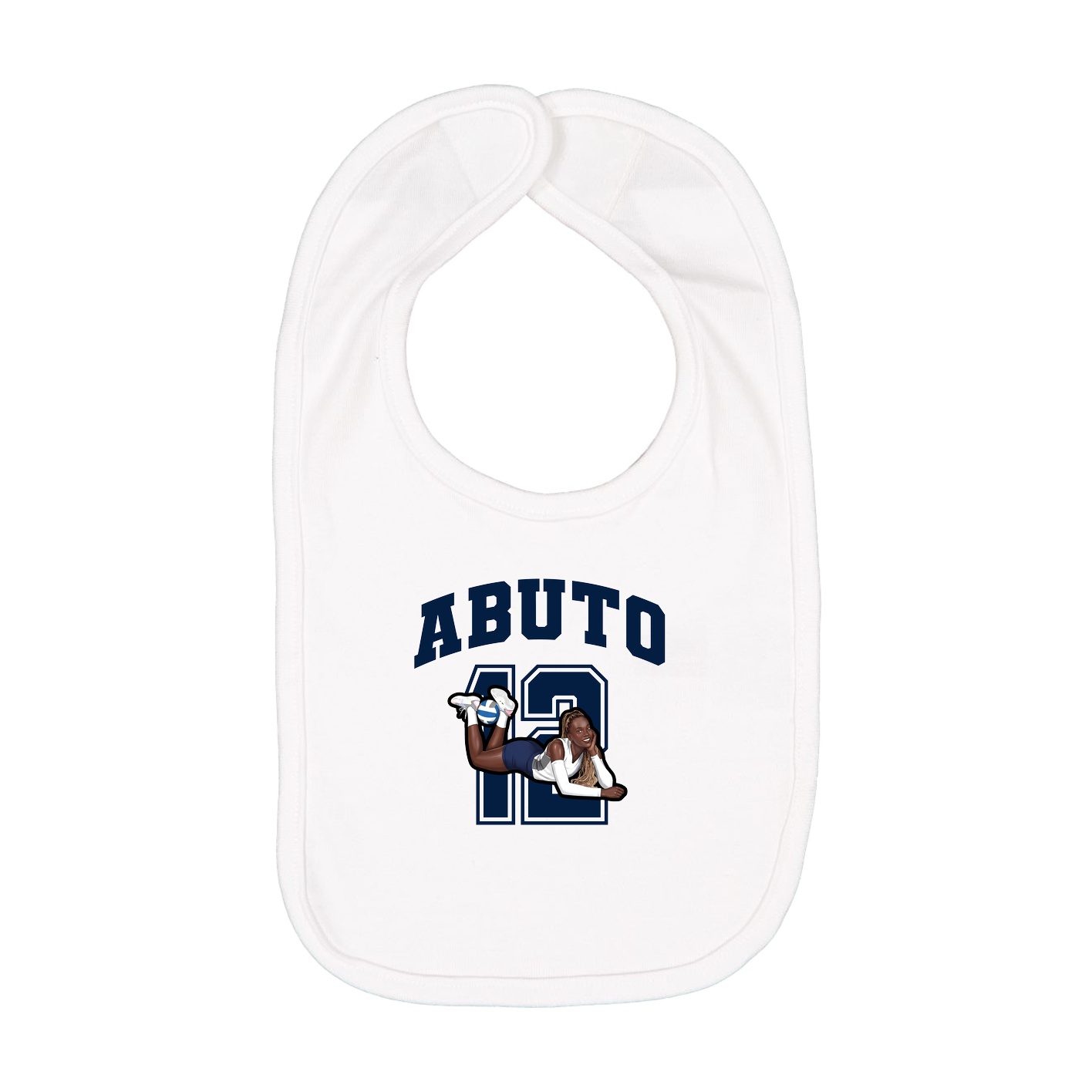 Infant Bib — Number in White