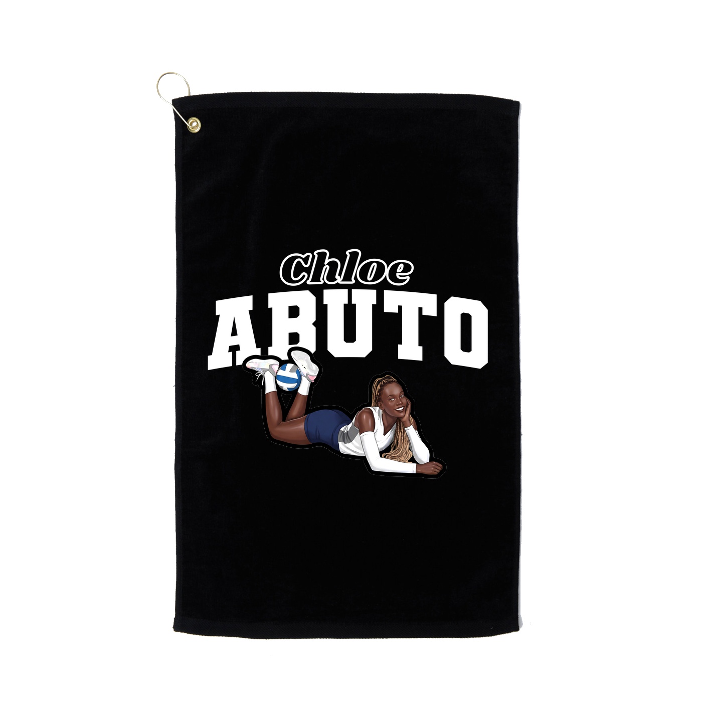 Golf Towel — Name Arch in Black