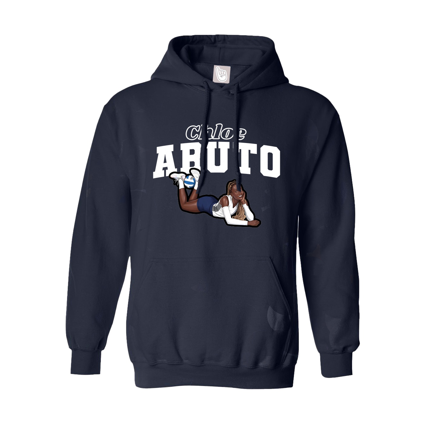 Youth Hoodie — Name Arch in Navy