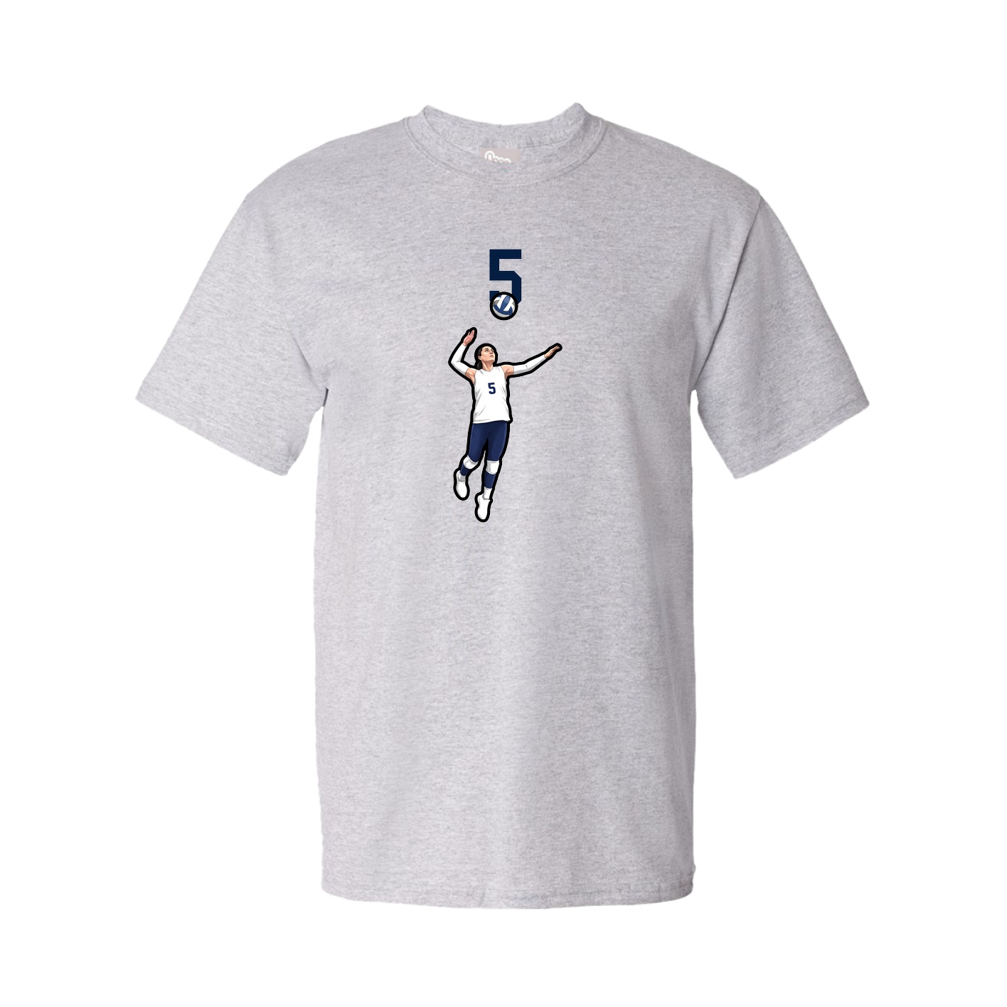 Youth Tee — Number Top in Grey