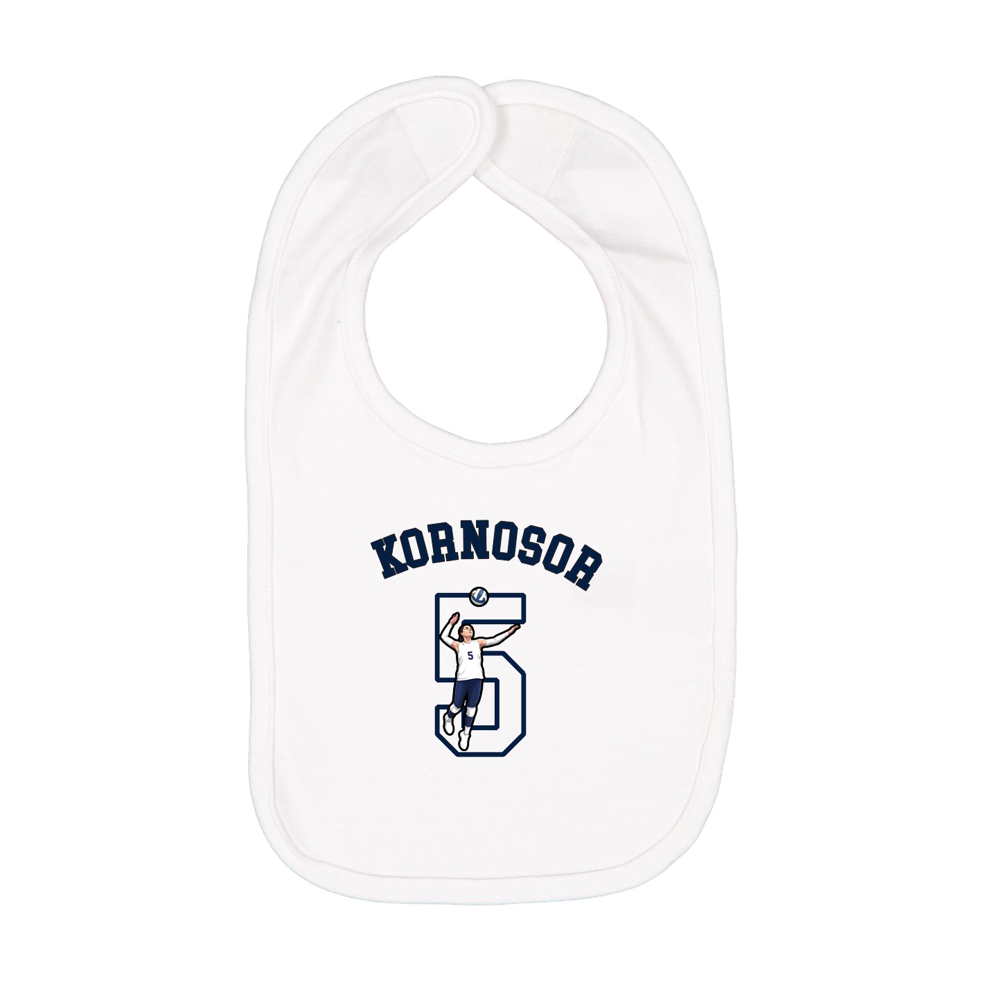 Infant Bib — Shirsey Arch in White