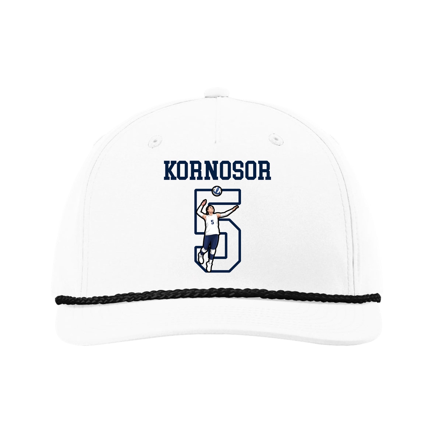 Five-Panel Classic Rope Cap — Shirsey in White