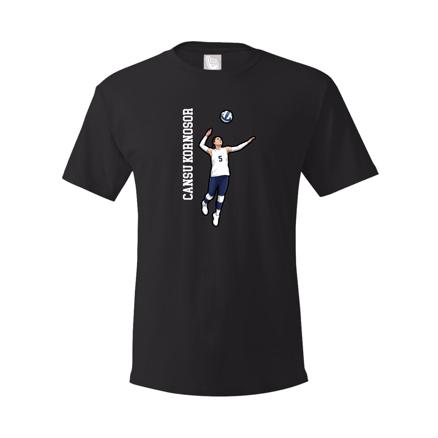 Tee — Name Vertical in Black