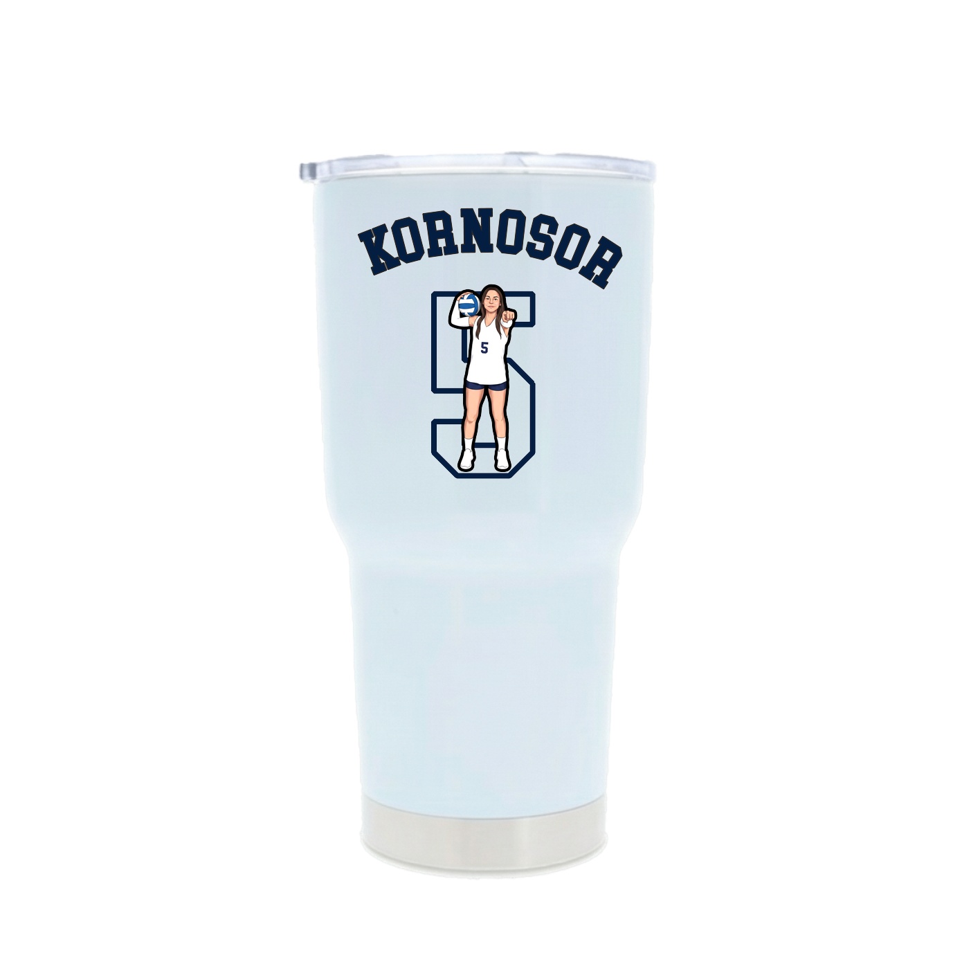 30oz Stainless Steel Tumbler — Shirsey Arch in White