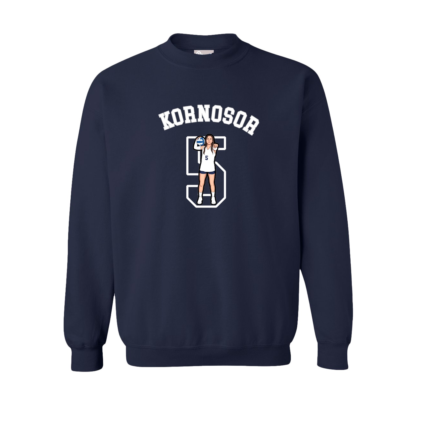 Fleece Crew — Shirsey Arch in Navy