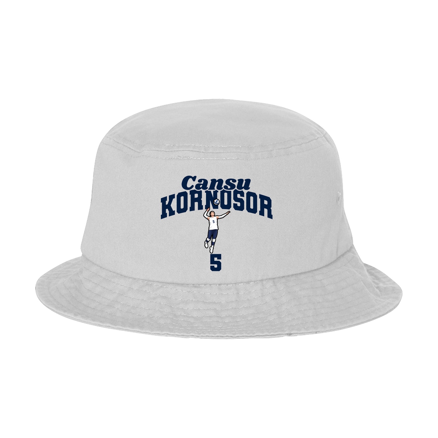 Bucket Cap — Signature Arch in White