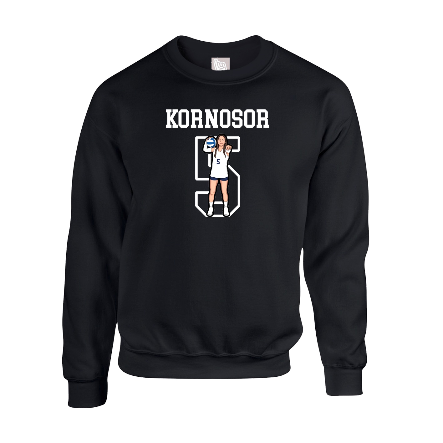 Fleece Crew — Shirsey in Black