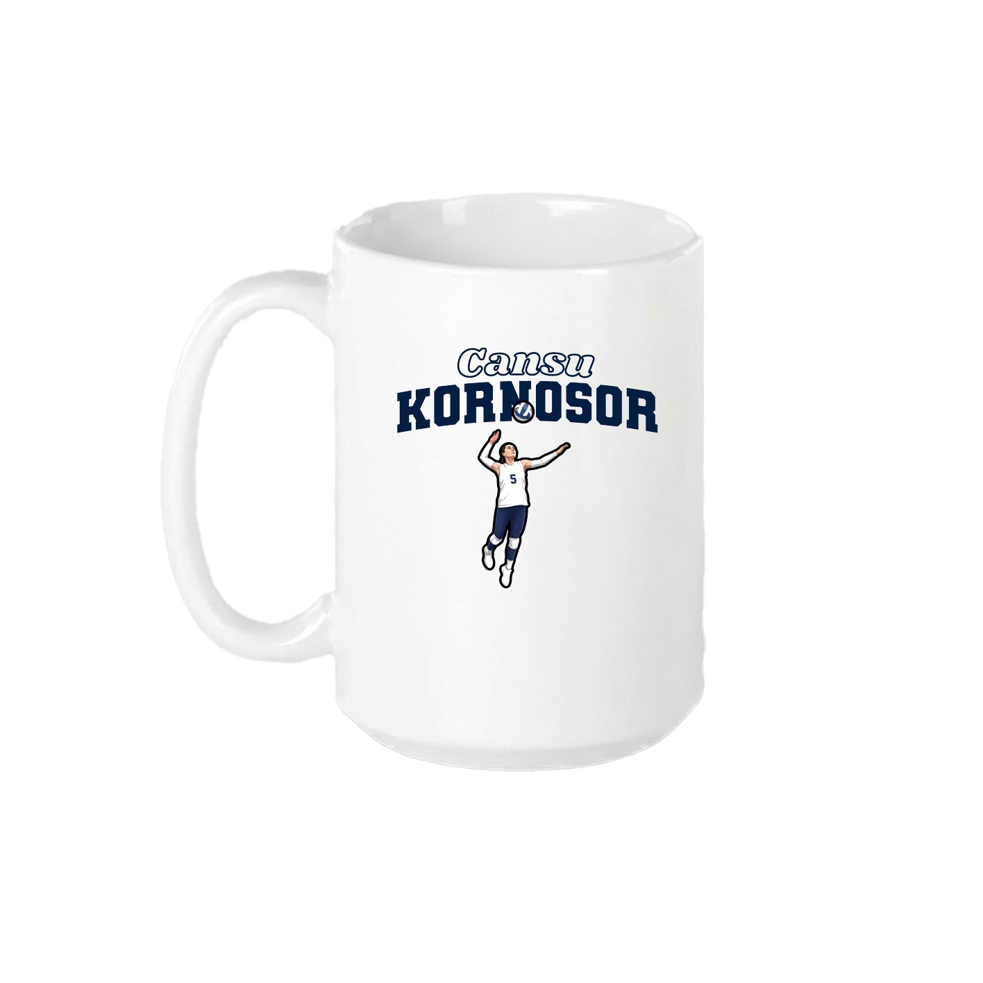 15oz Coffee Mug — Name Arch in White