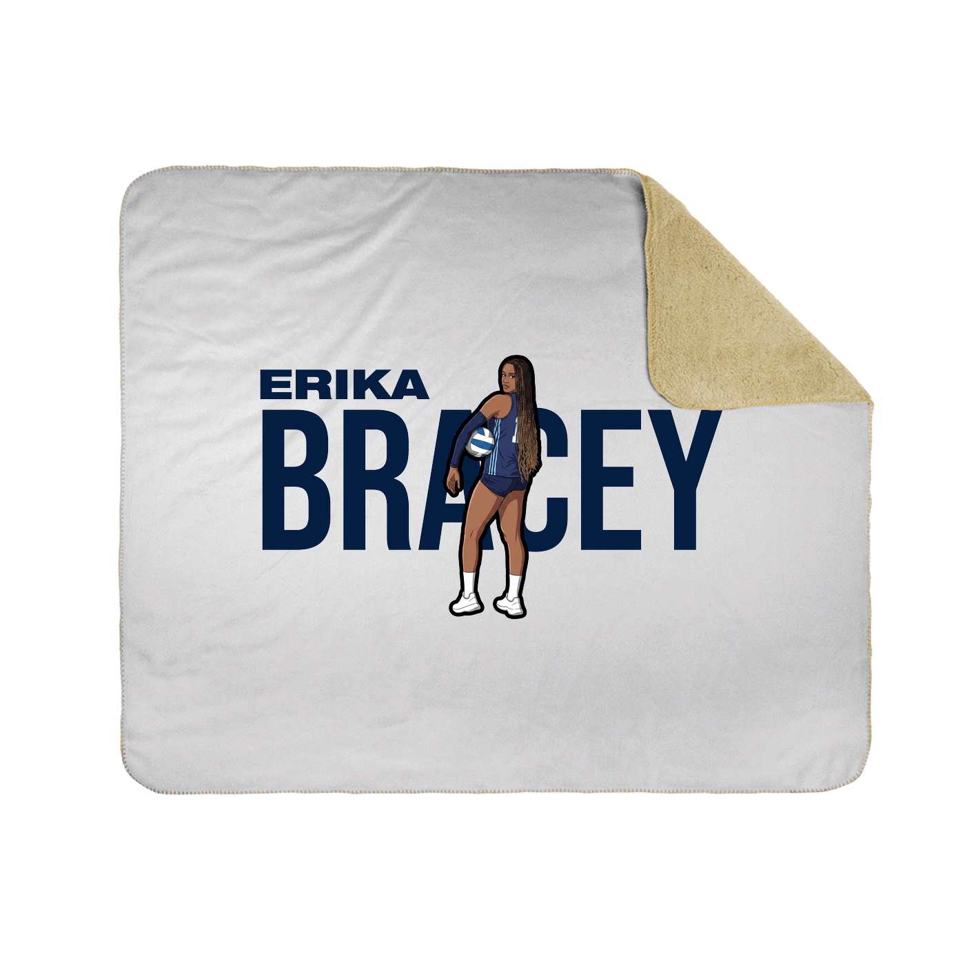 Throw Blanket — Player Name in White