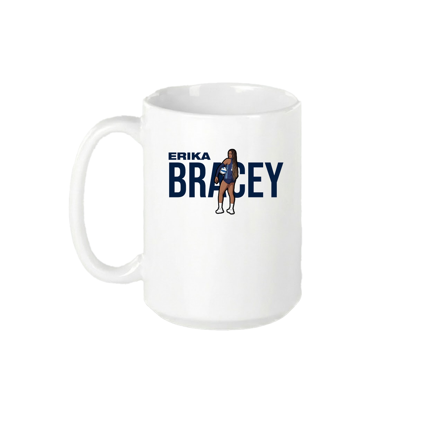 15oz Coffee Mug — Player Name in White
