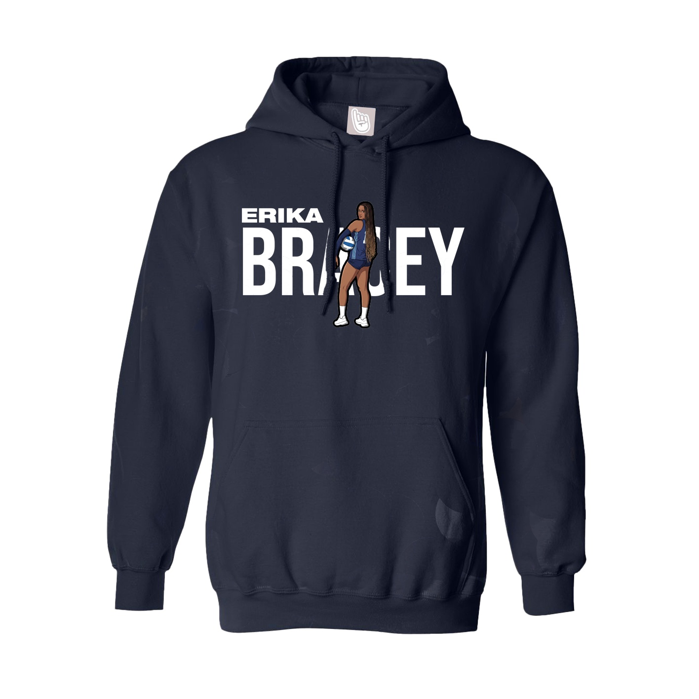Hoodie — Player Name in Navy