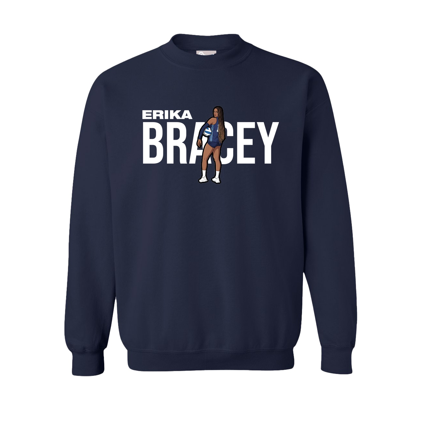 Fleece Crew — Player Name in Navy