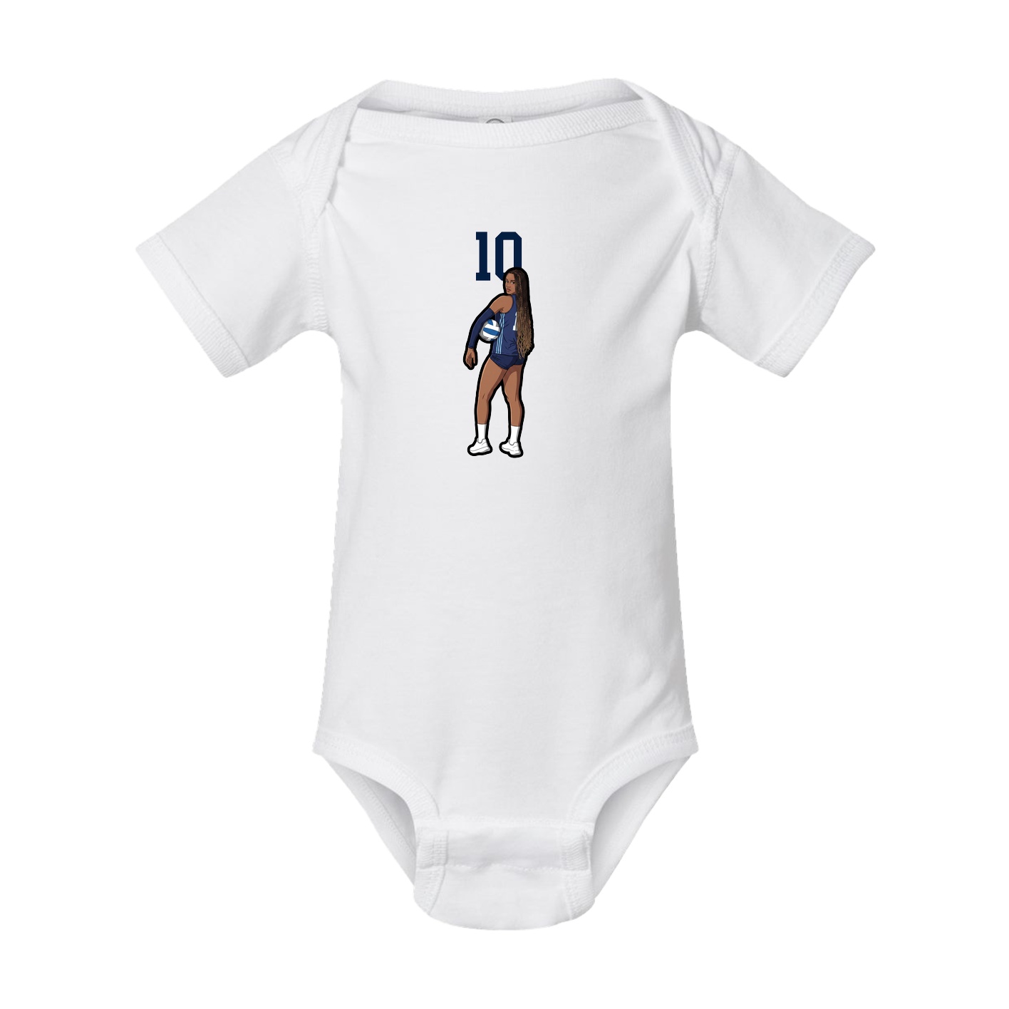Baby Onesie — Number Top in White