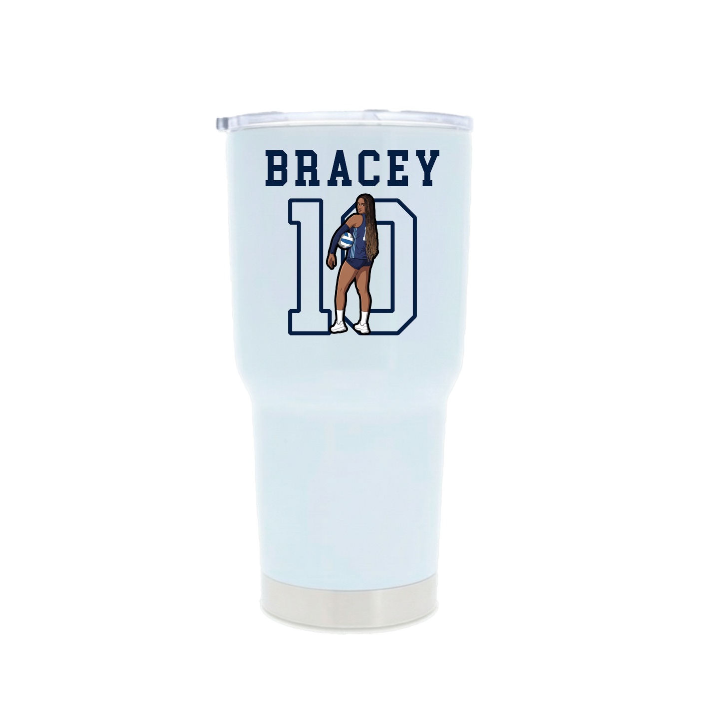 30oz Stainless Steel Tumbler — Shirsey in White