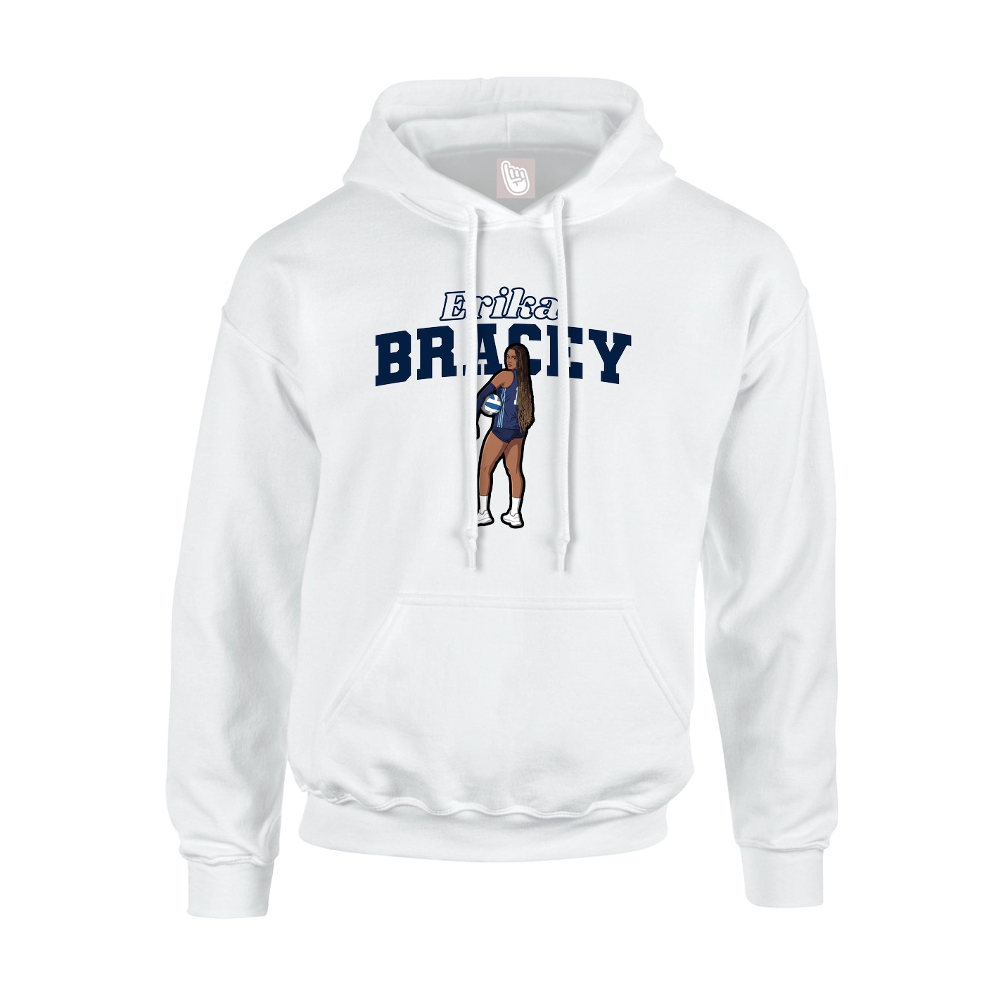 Hoodie — Name Arch in White
